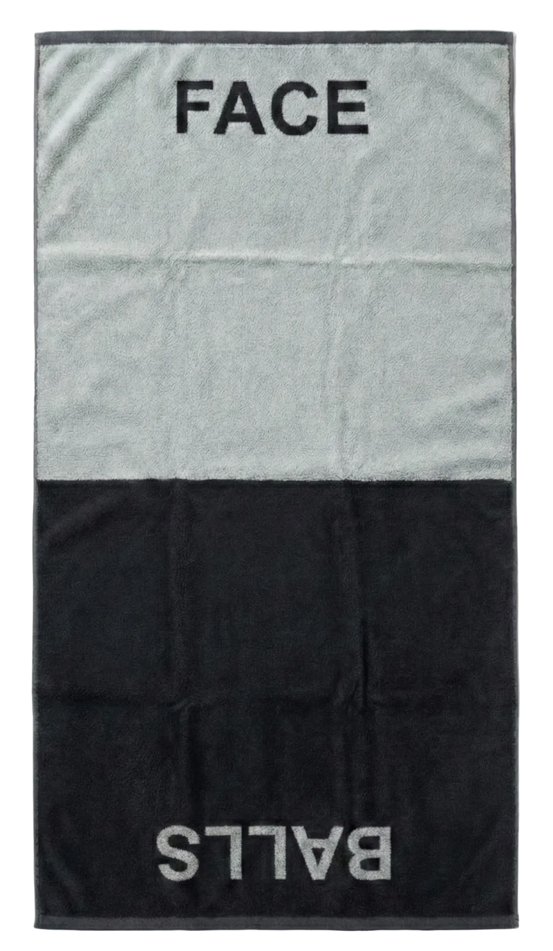 FACE & BALLS Towel (Grey)